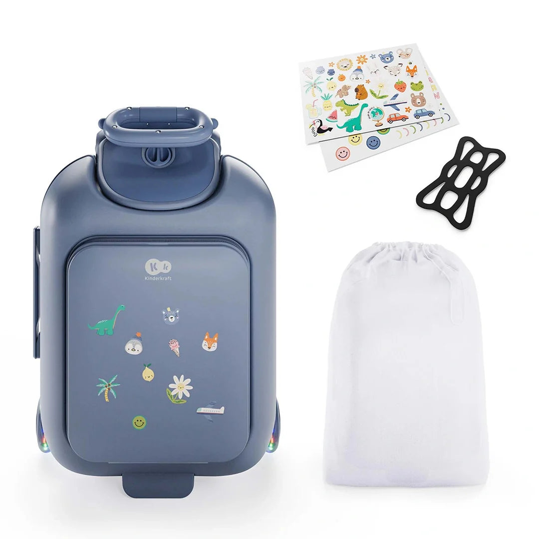 Maleta Infantil 2 en 1 con Asiento Cabby Azul