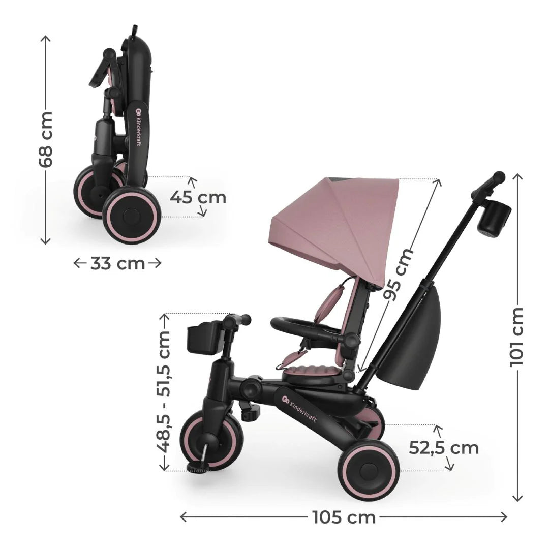 Triciclo evolutivo 6 en 1 Jazz 3 Pink