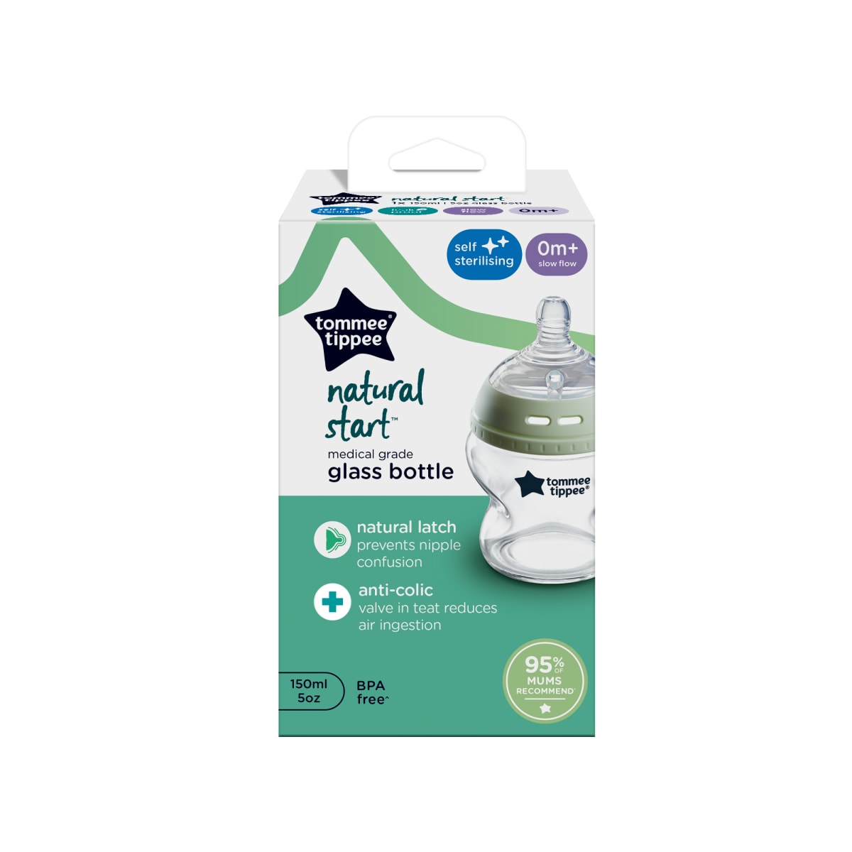 Mamadera de Vidrio Natural Star