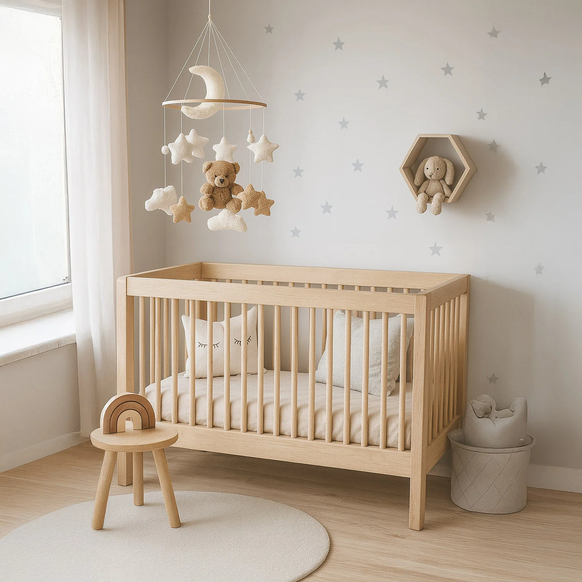 Móvil Madera Osito peluche
