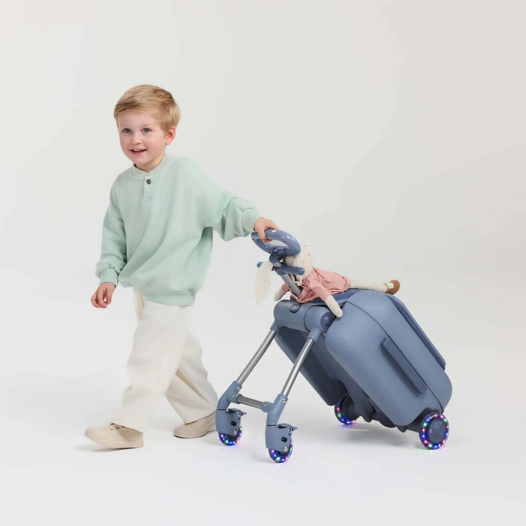 Maleta Infantil 2 en 1 con Asiento Cabby Gris