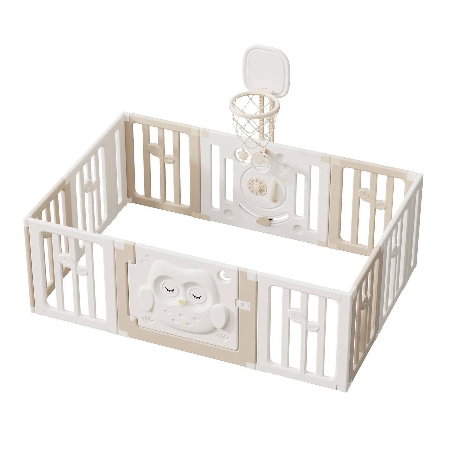 Corral bebe Búho Beige L 186×126 cm