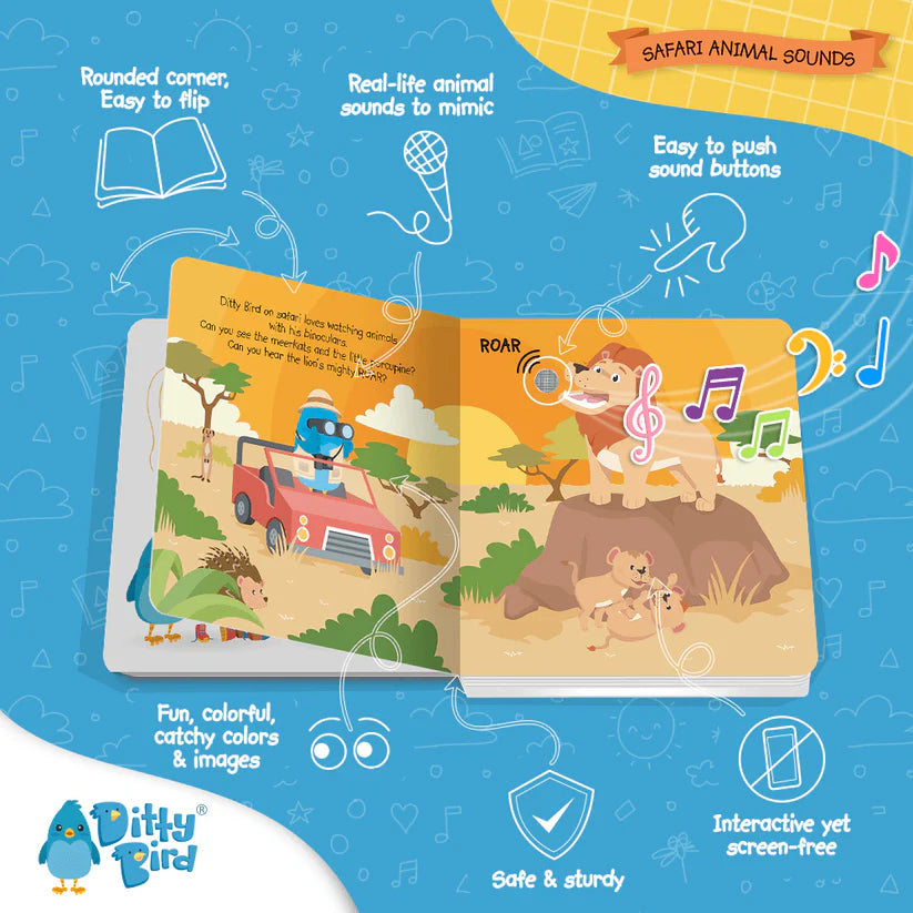 Libro Interactivo Musical Safari Animal Sounds