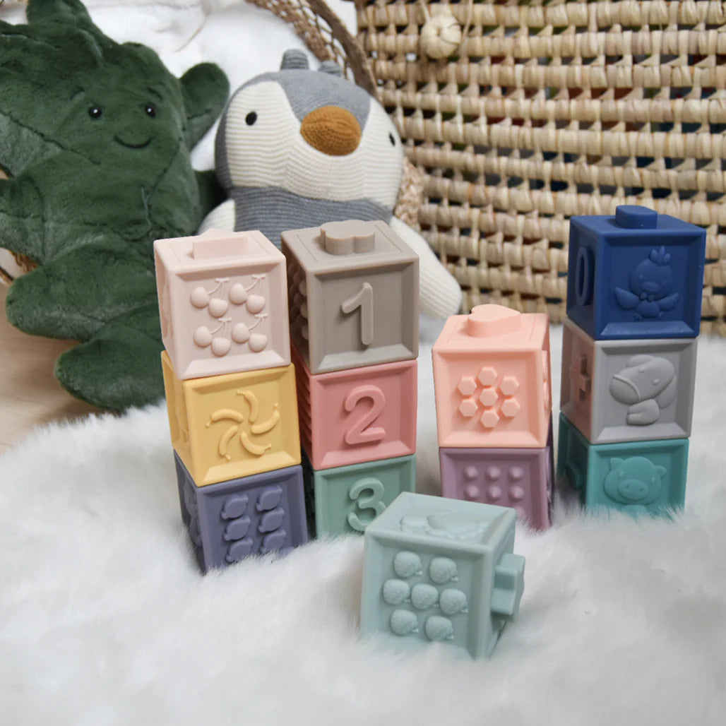 12 Cubos sensoriales educativos