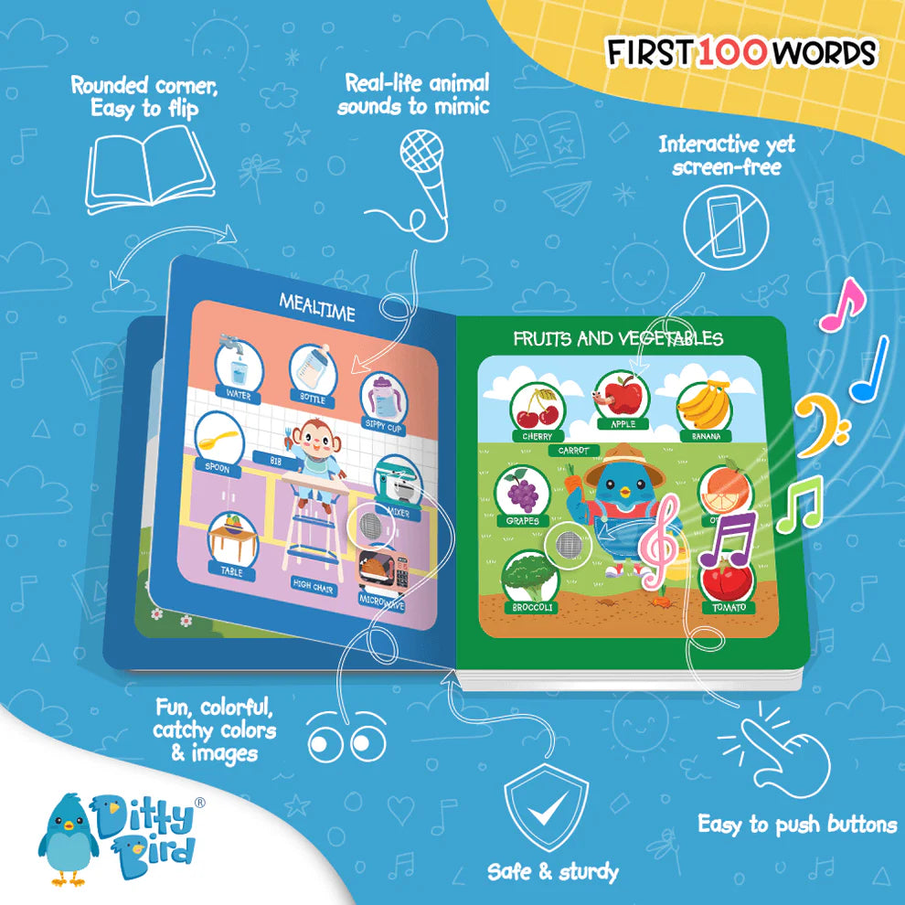 Libro Interactivo Musical sonido First 100 Words