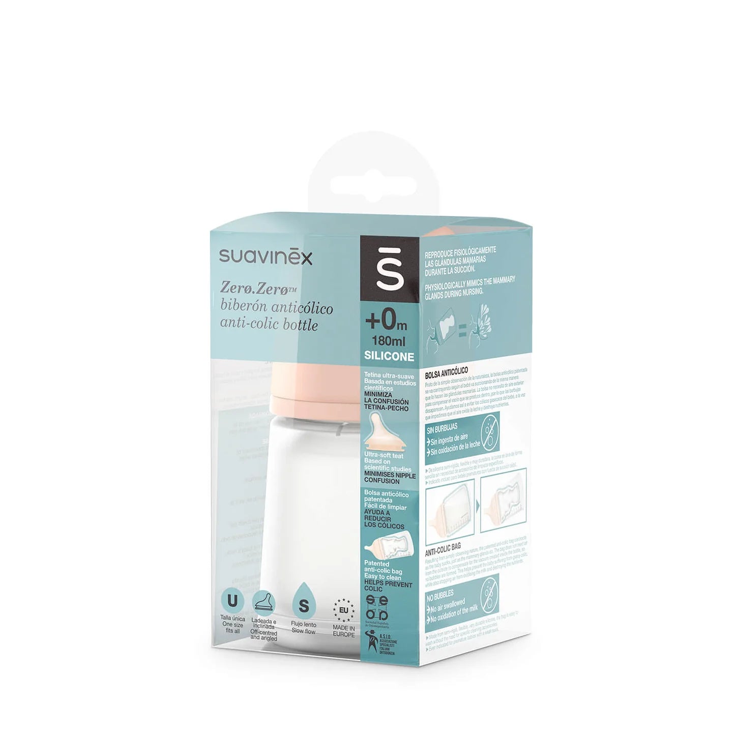 Mamadera Anticólicos Zero Zero 180 ml Flujo Lento (S)