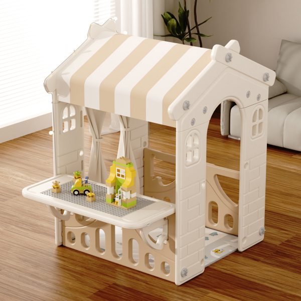 Parque de Juegos Beige Autito + Resbalin + Casita + Aro