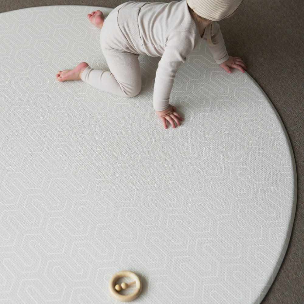 Alfombra Playmat Redondo Flores