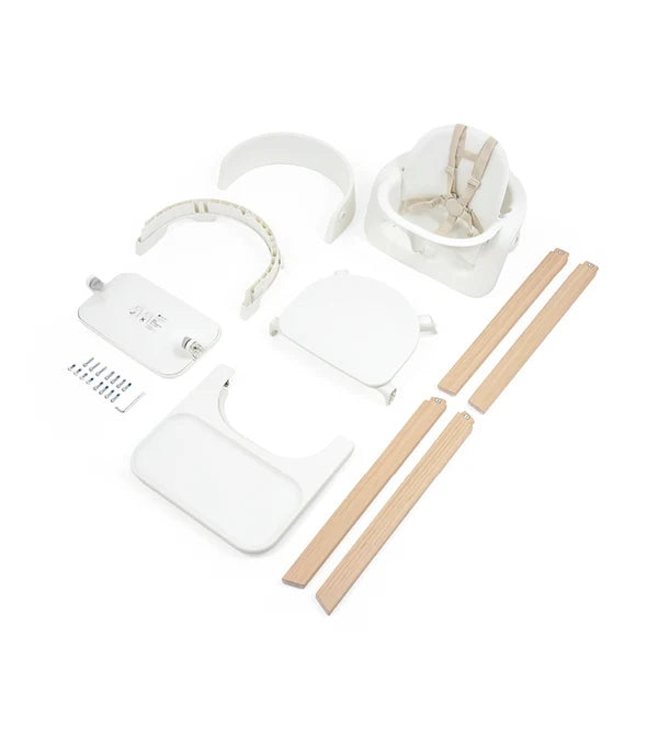Silla de Comer Steps White/Natural
