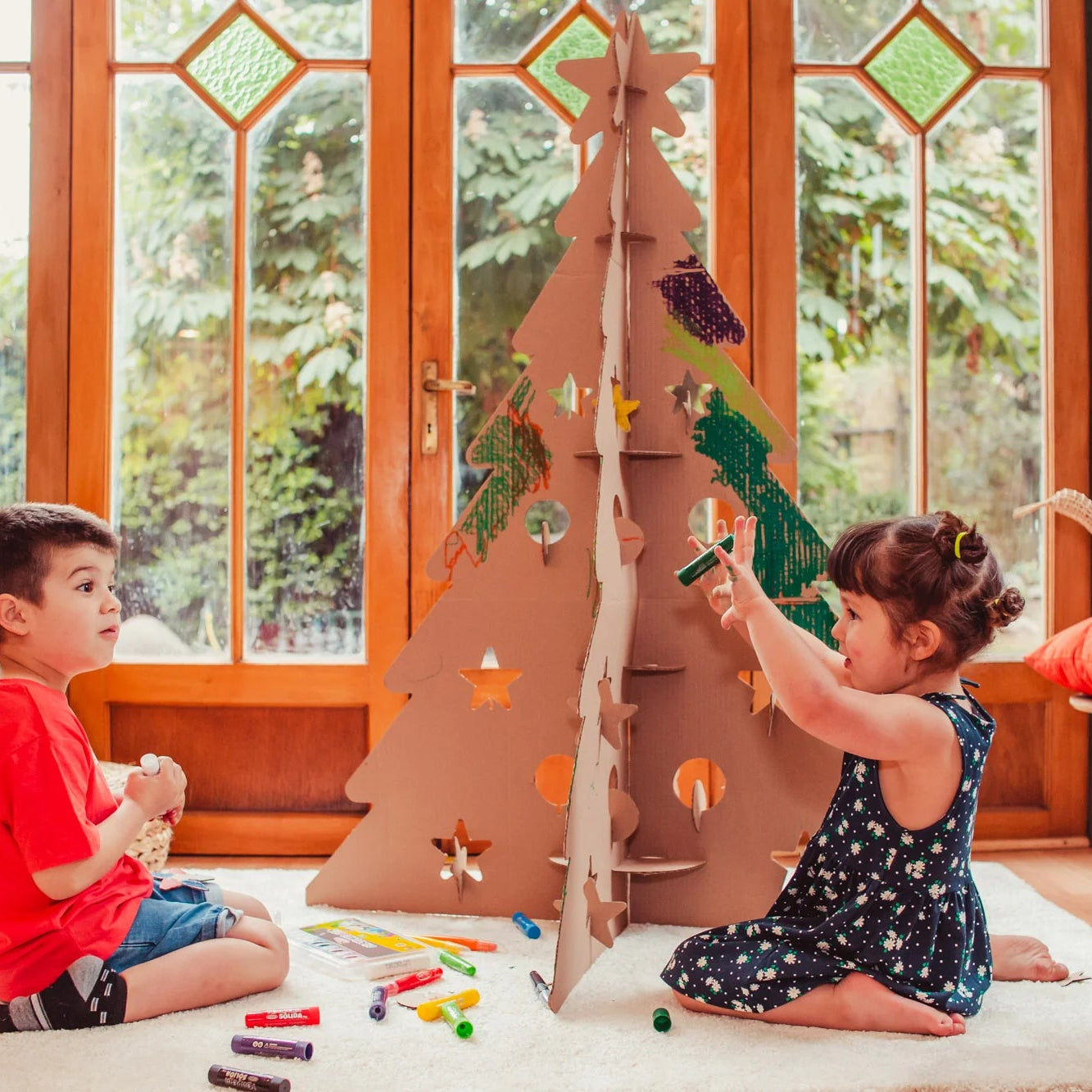 Árbol Navideño Grande de cartón