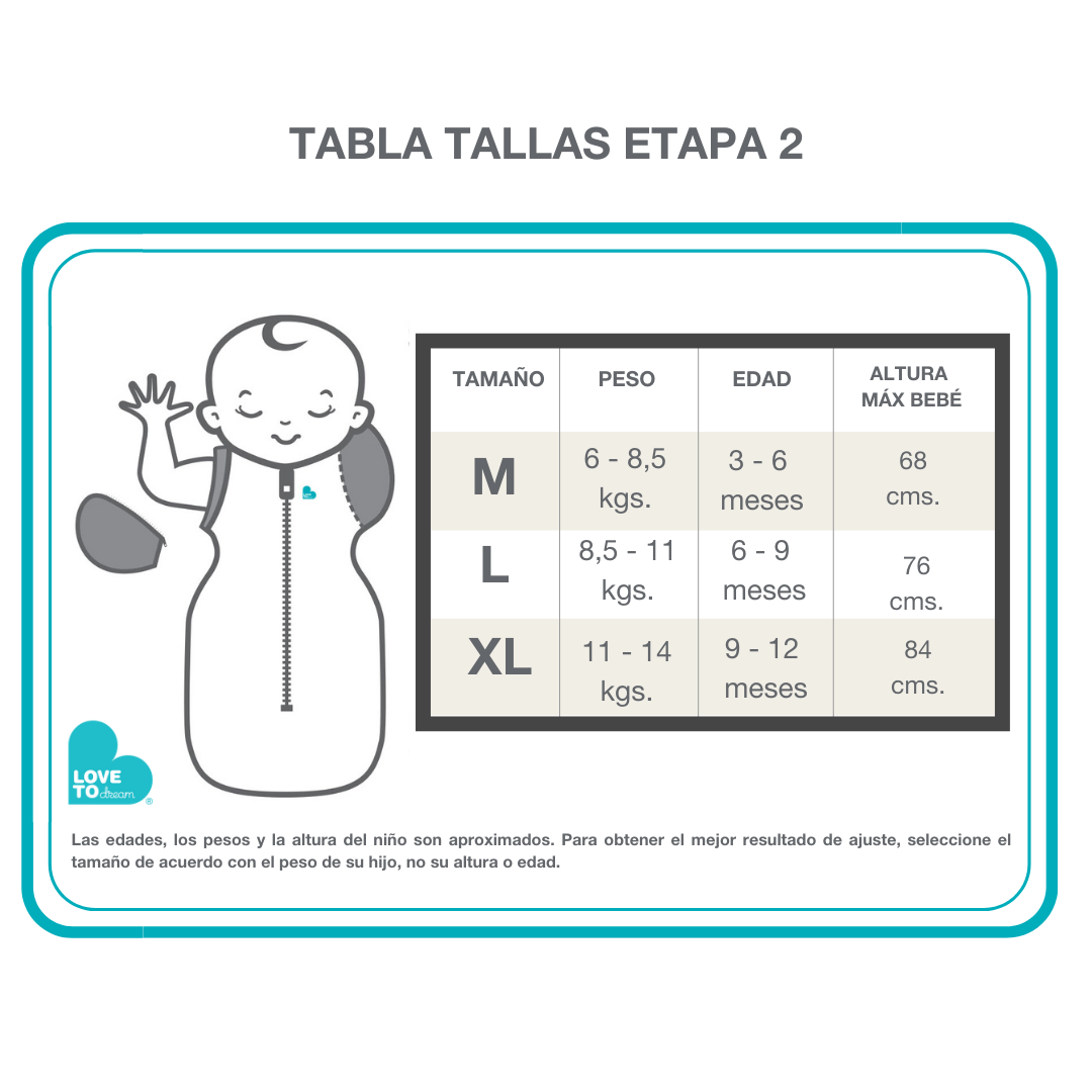 Swaddle UP™ Transición Etapa 2 TOG 1.0 - Gris | Love To Dream