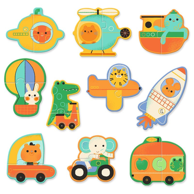 Puzzle Dúo Vehículos