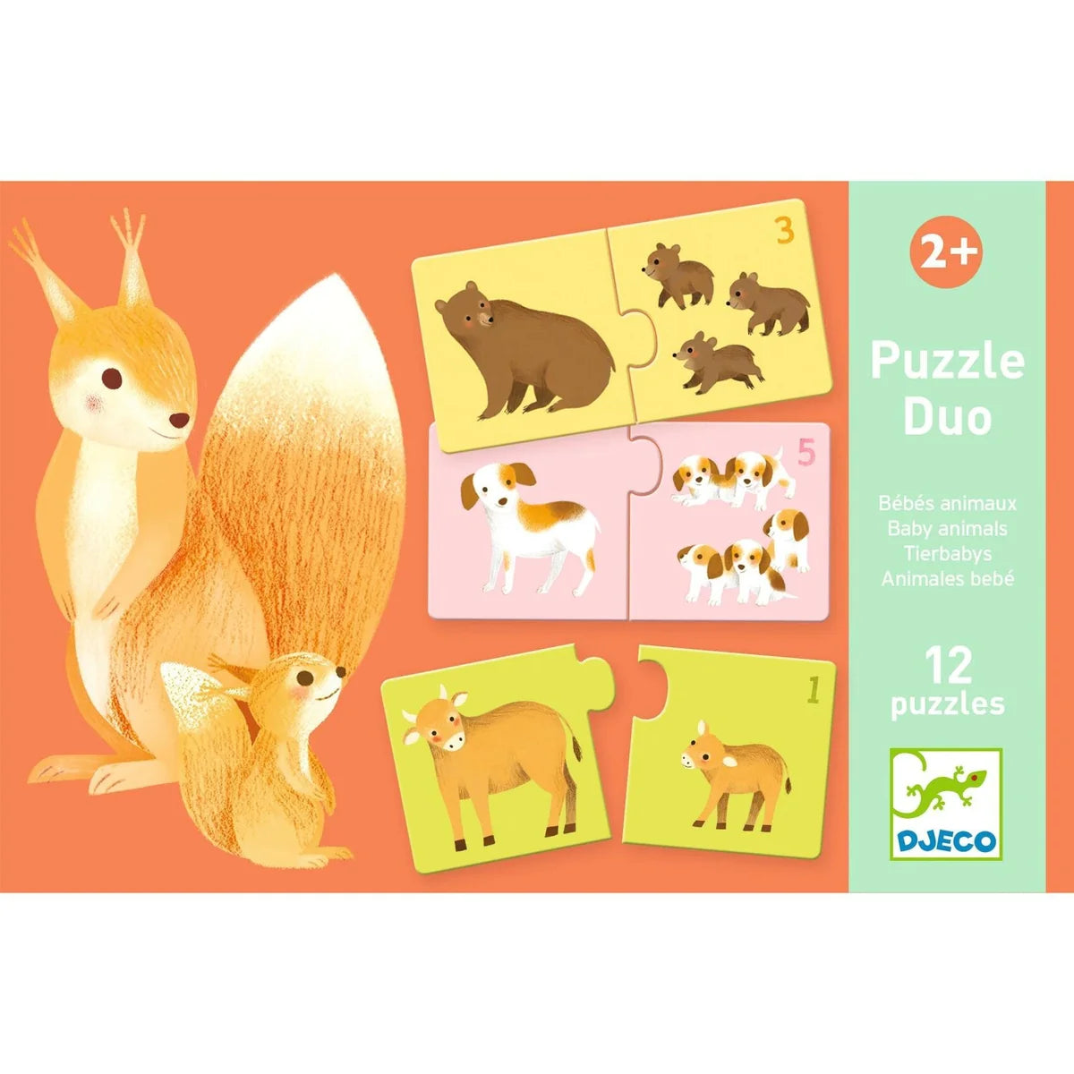 Puzzle Dúo Animales Bebé