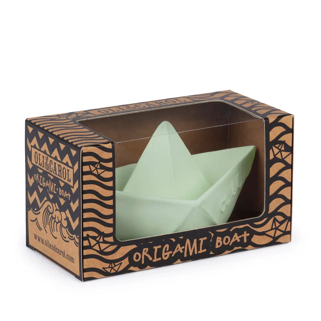 Juguete para la tina Bote origami Menta