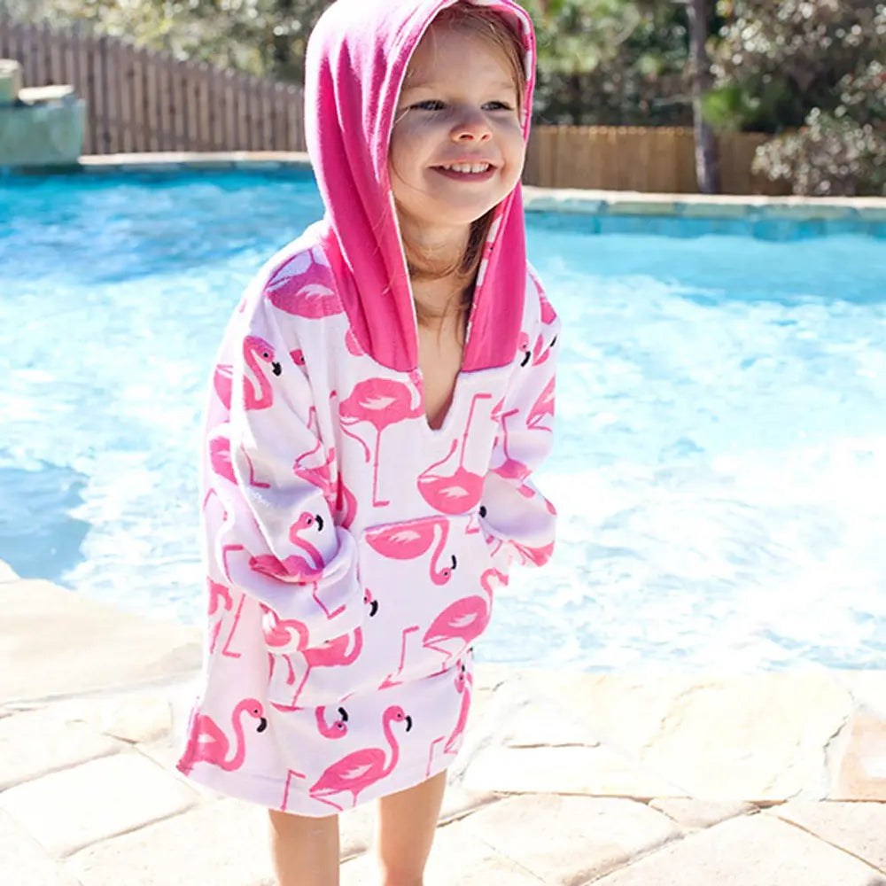 Poncho de Toalla Piscina Flamenco