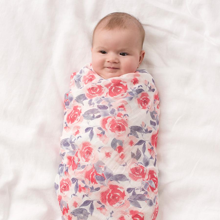 Swaddle de Bamboo Watercolor Garden