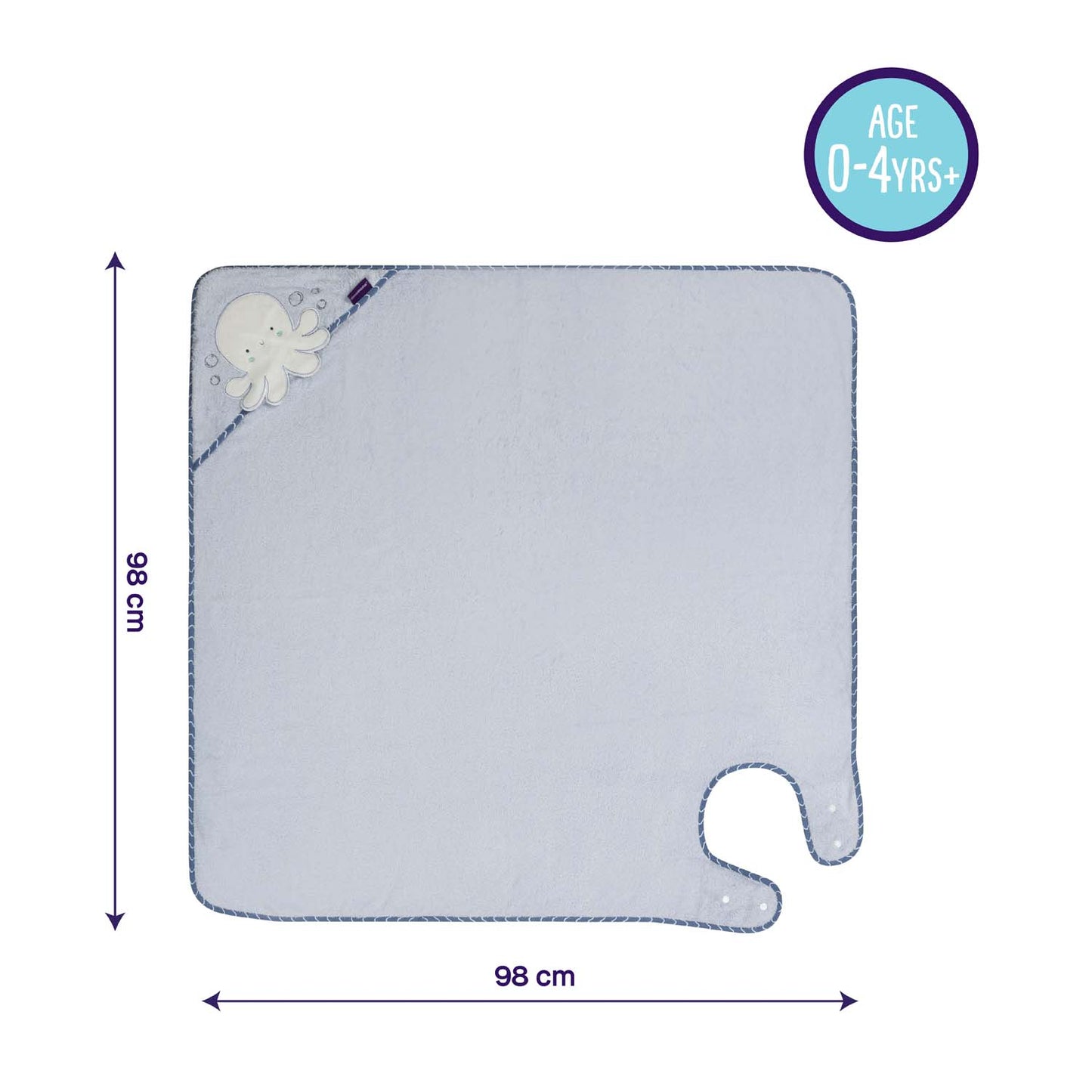 Toalla Delantal Celeste Pulpo