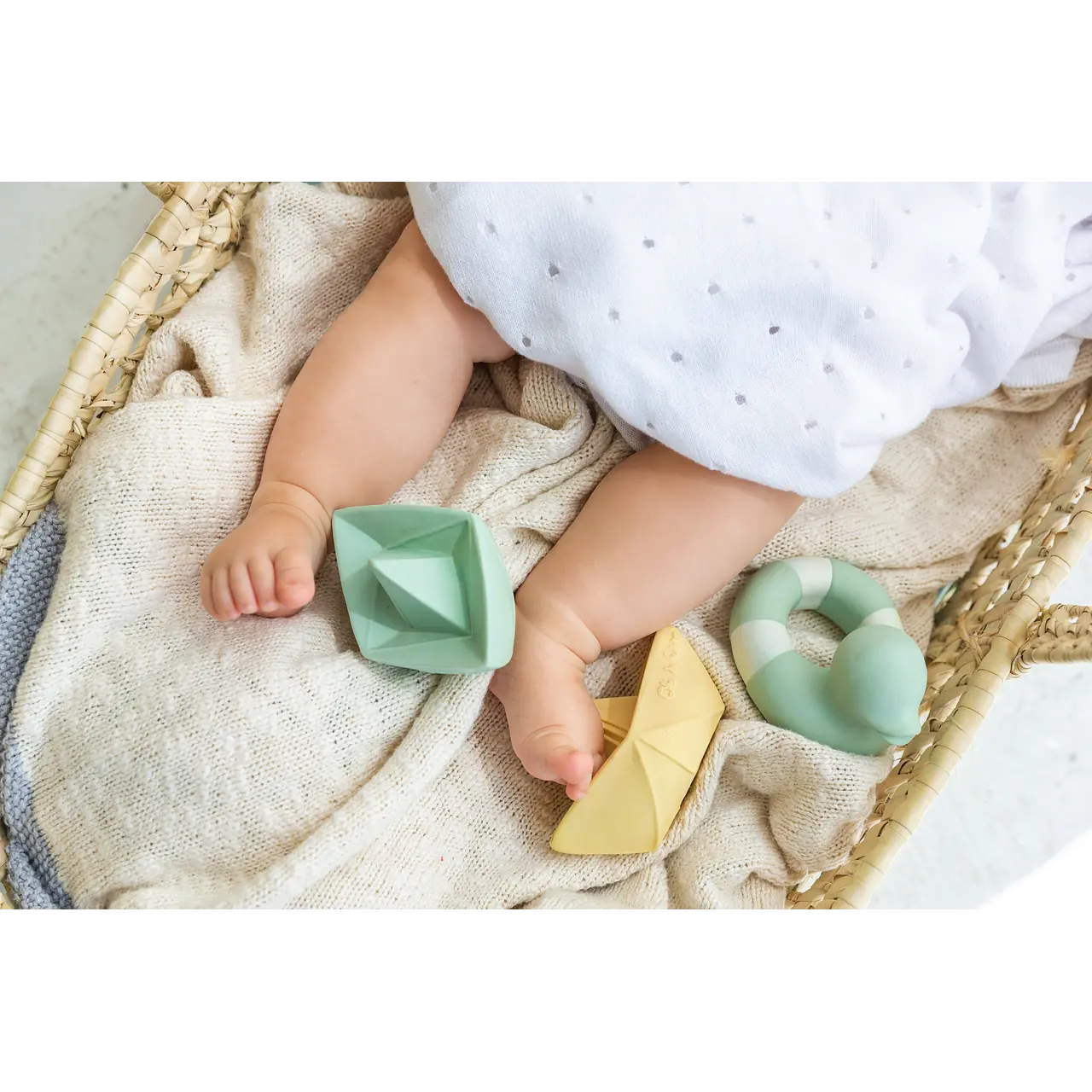 Juguete y mordedor Floatie Pato menta