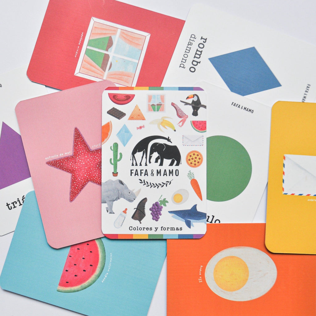 Tarjetas Flash Cards Colores y formas