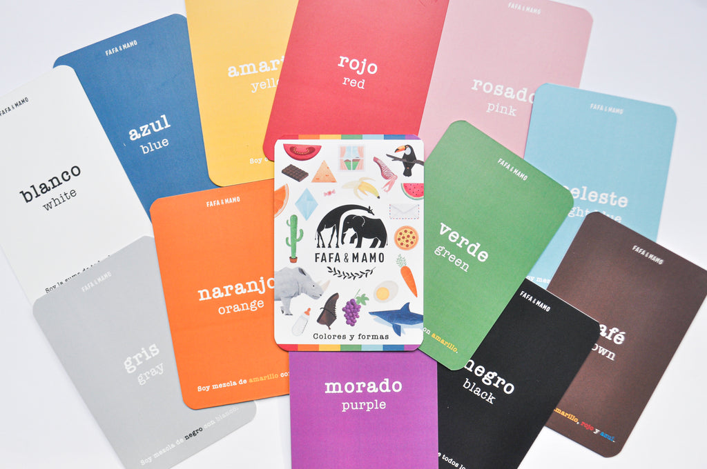 Tarjetas Flash Cards Colores y formas