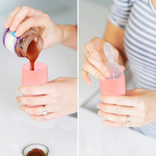 Cuchara Dispensadora de Comida Squirt Rosa