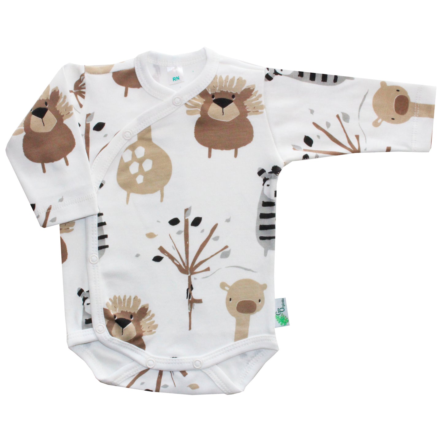 Body kimono Blanco Safari 9-12 meses