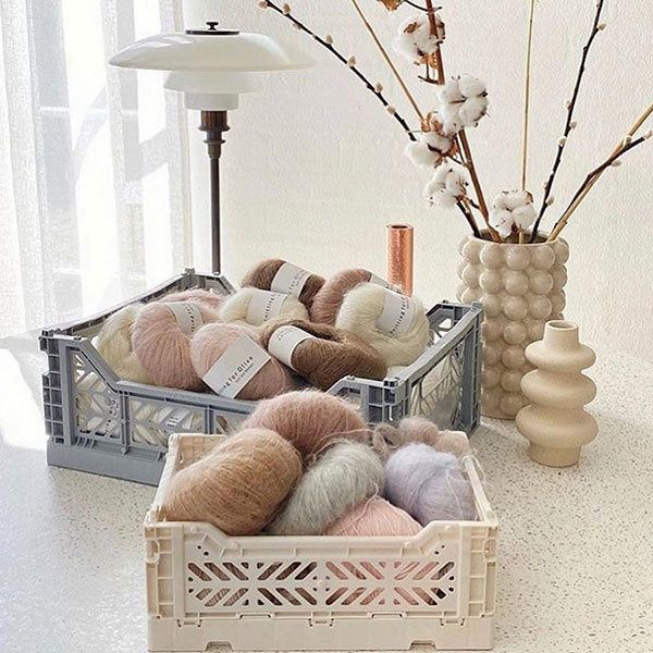 Caja Organizadora Plegable Midi Pale Blue