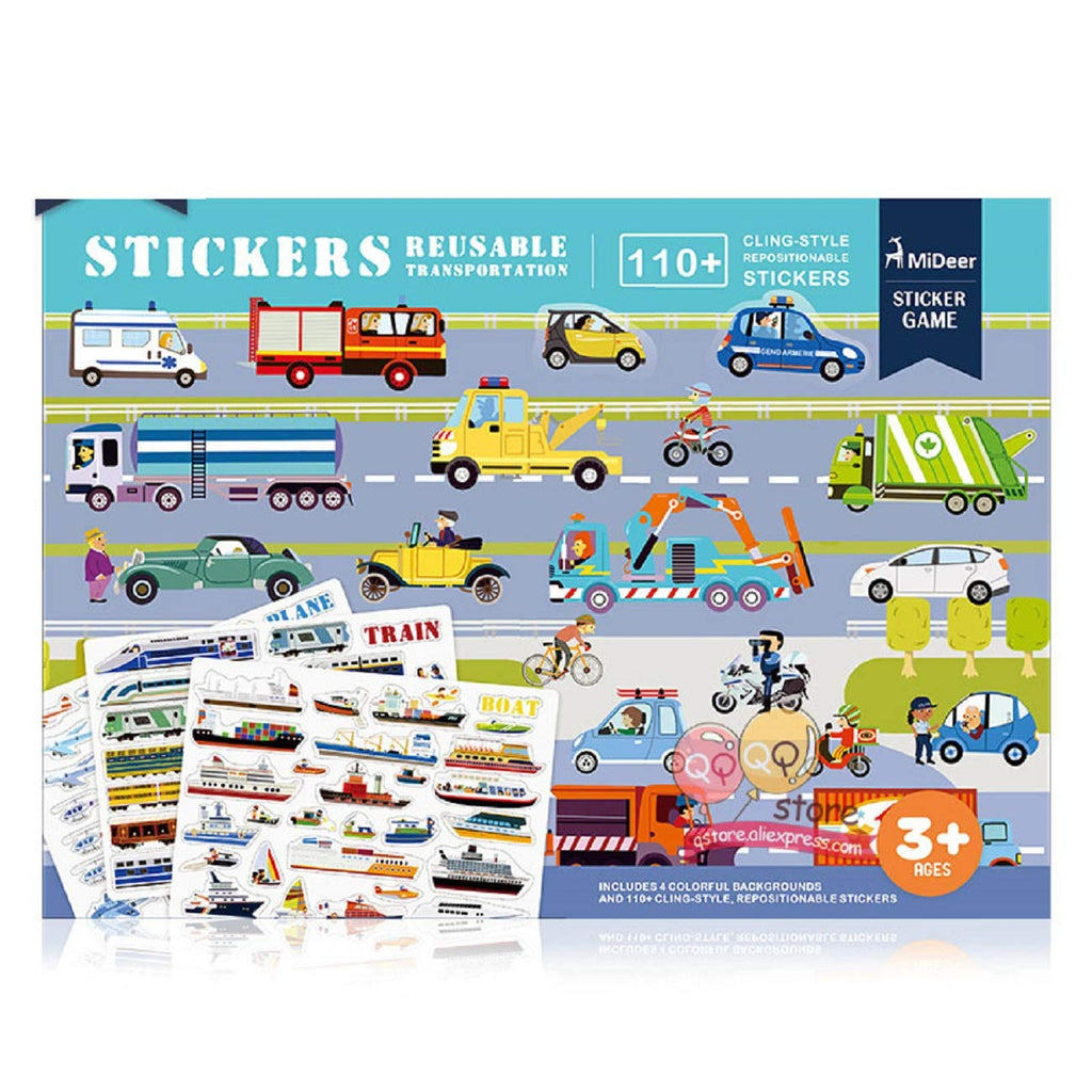 Stickers Reutilizables Transporte