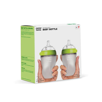 Pack Mamadera Como Tomo 250ml Verde