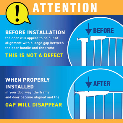 Puerta de Seguridad Infantil a Presión Gateway® Pressure Plus Blanca