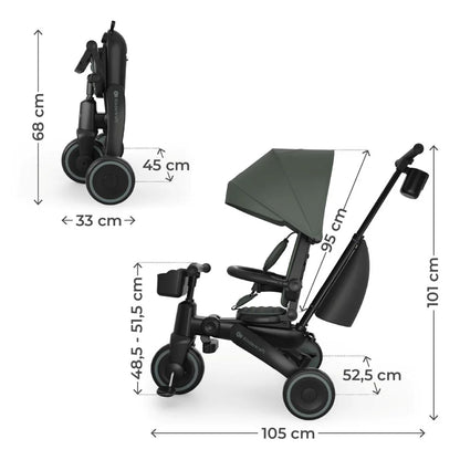 Triciclo evolutivo 6 en 1 Jazz 3 Green