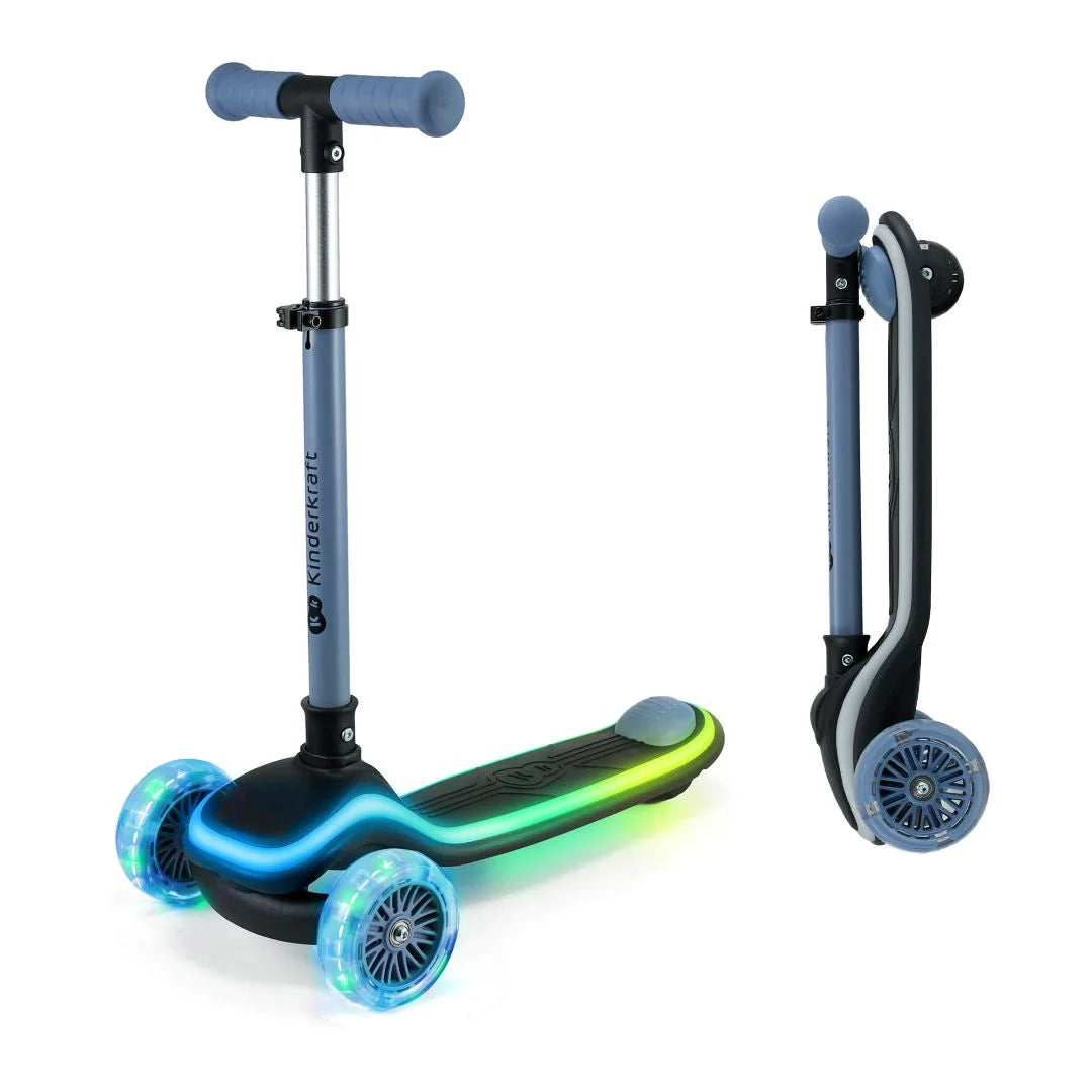 Scooter con luces LED Raket Azul