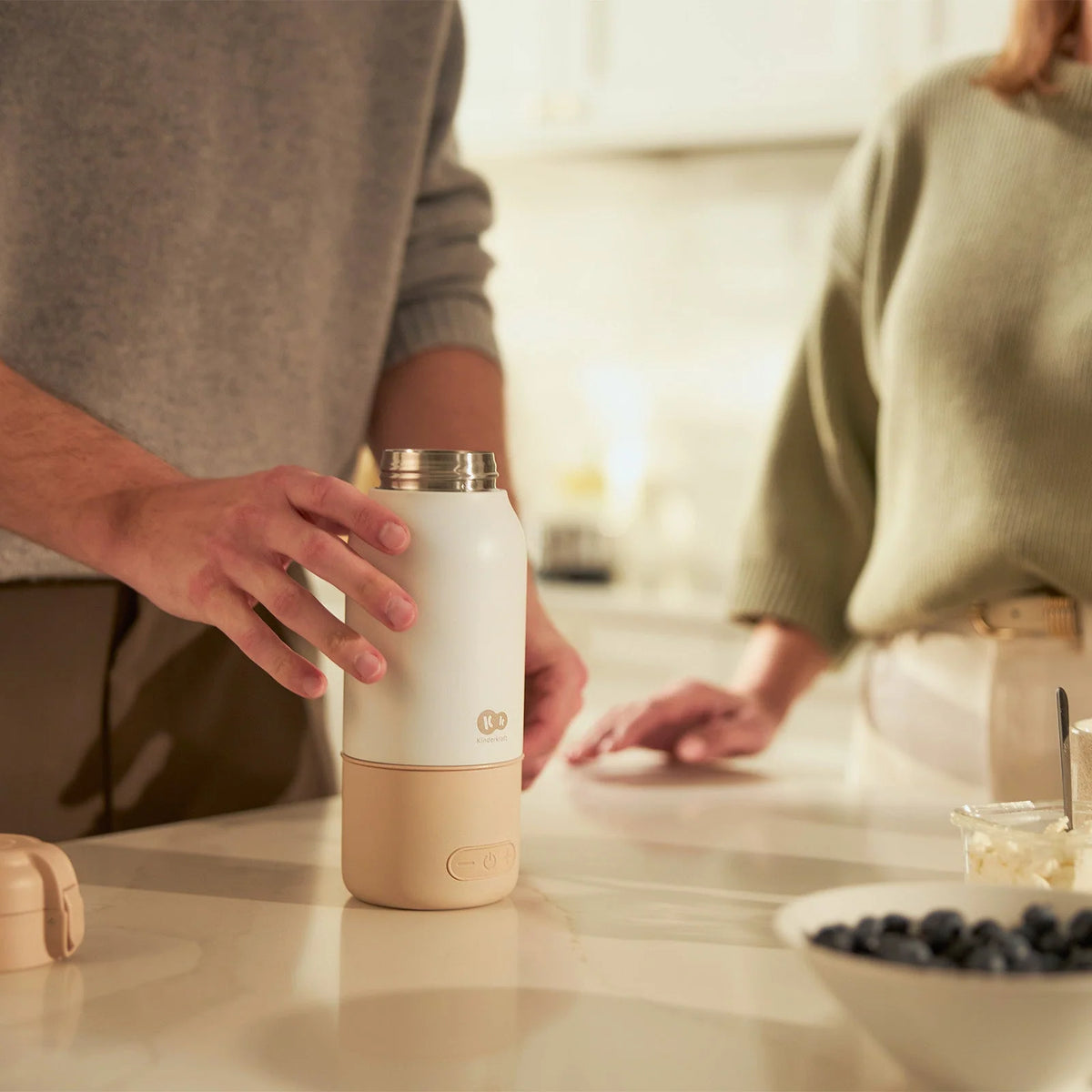 Termo calentador de leche portátil 2 en 1 Gaja Beige