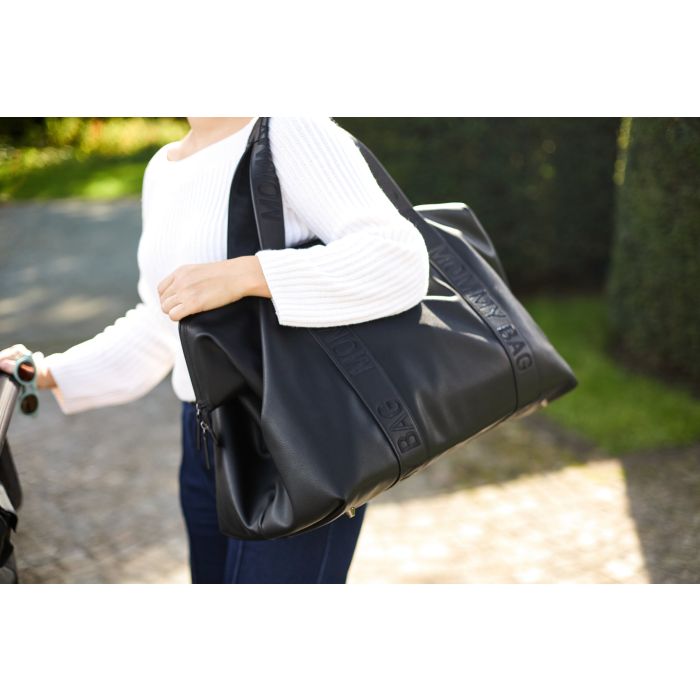 Bolso Maternal Mommy Bag Cuero vegano Negro