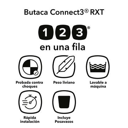 Butaca Connect3® RXT 2-in-1 High Back Booster Blue Razz Ice