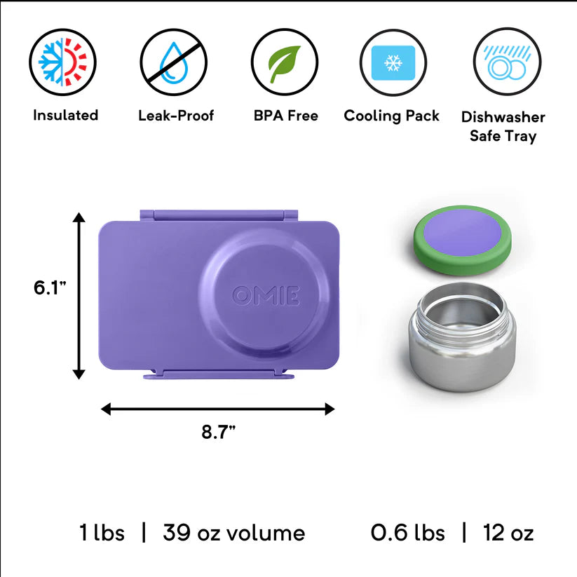 Lonchera Térmica Infantil con Termo Integrado Galaxy Purple