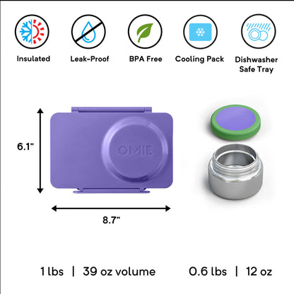 Lonchera Térmica Infantil con Termo Integrado Galaxy Purple