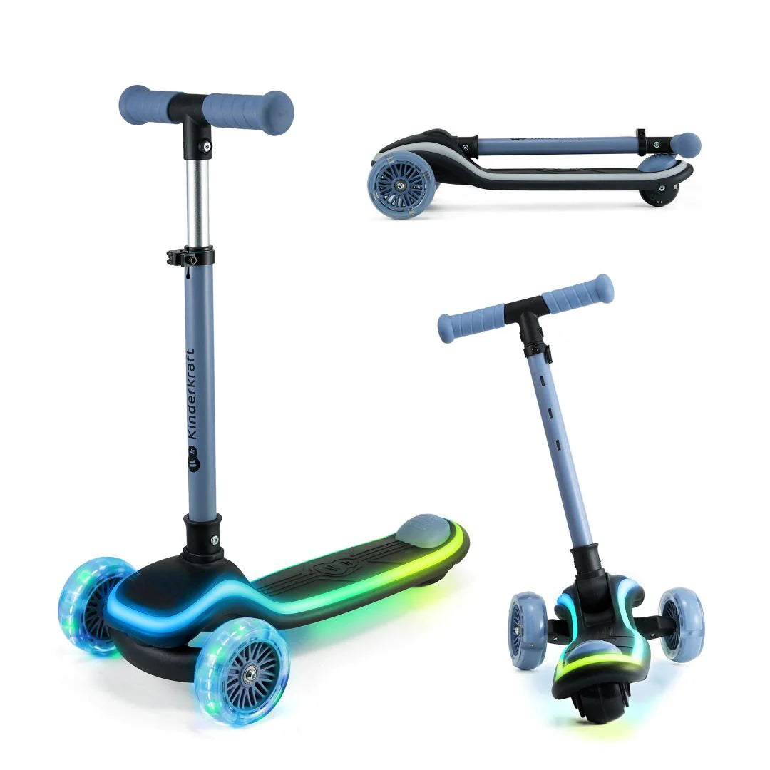 Scooter con luces LED Raket Azul