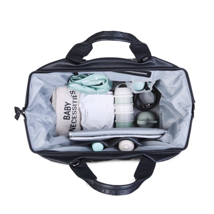 Bolso Maternal Mommy Bag Cuero vegano Negro