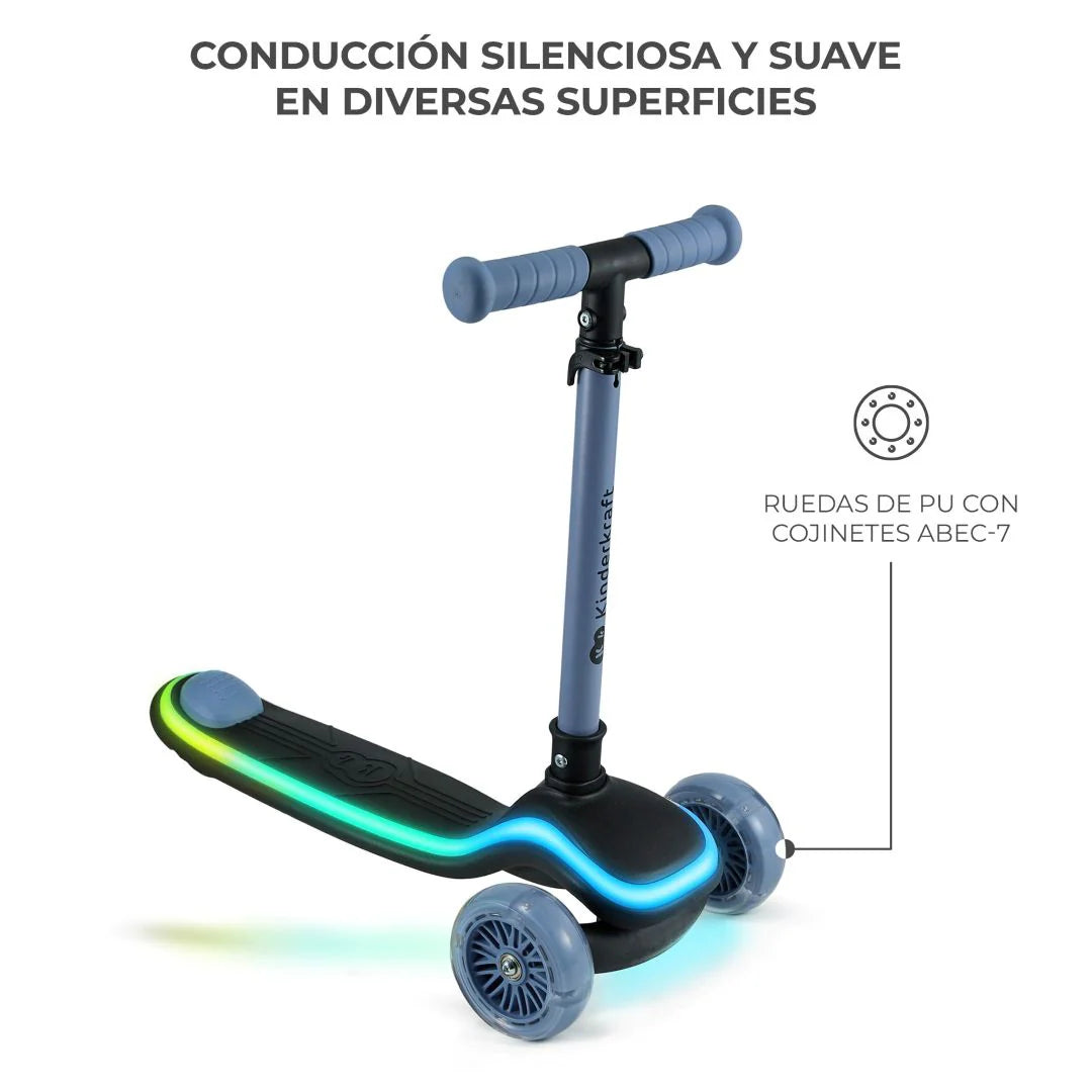 Scooter con luces LED Raket Azul