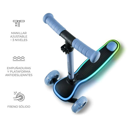 Scooter con luces LED Raket Azul