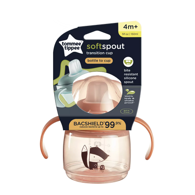 Vaso con Boquilla de Silicona Spout Cup 150ml Damasco