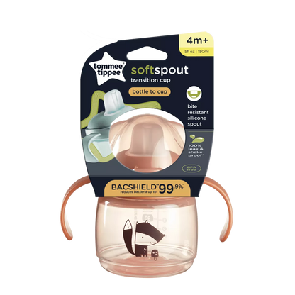 Vaso con Boquilla de Silicona Spout Cup 150ml Damasco