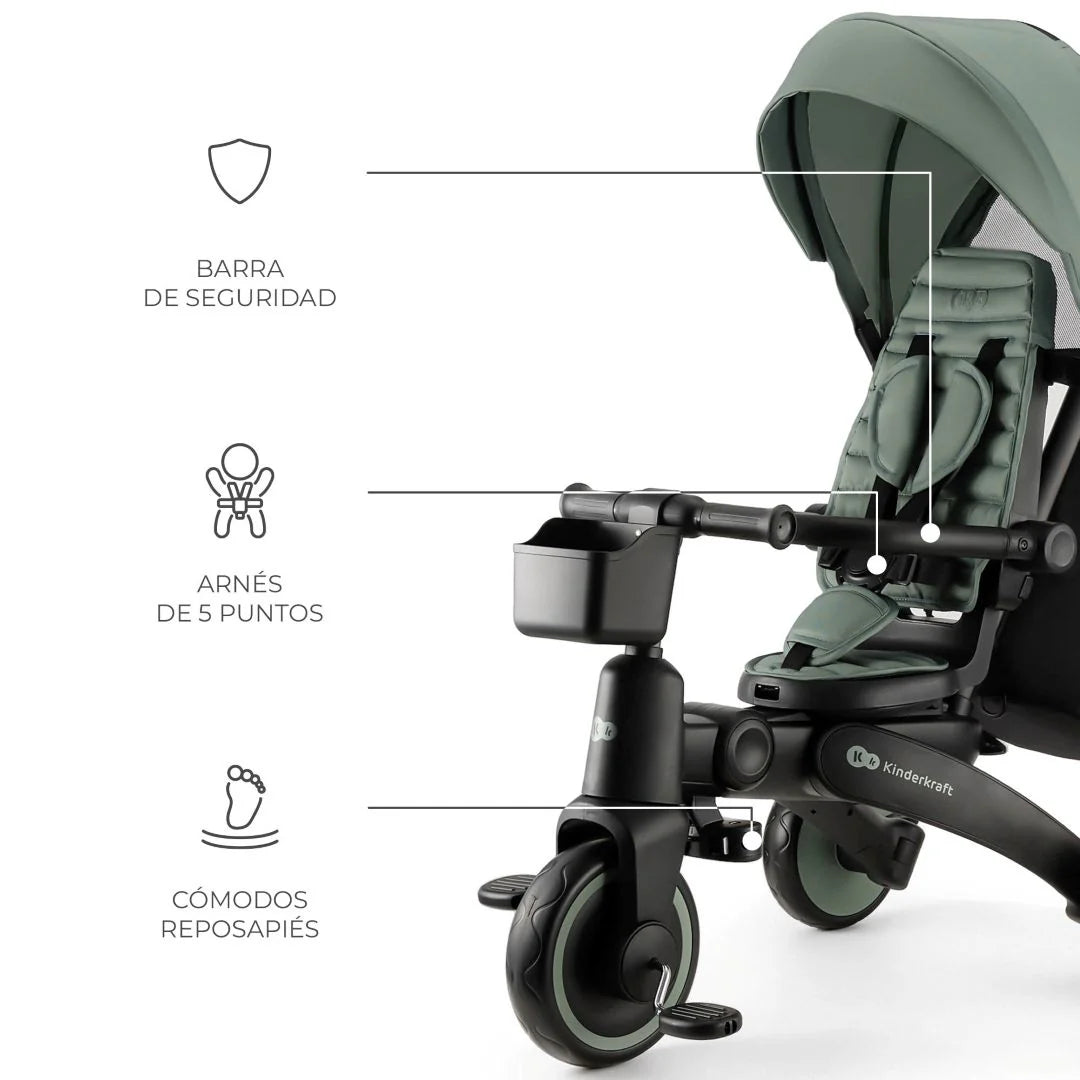 Triciclo Multifuncional JAZZ 6 en 1 Green