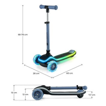Scooter con luces LED Raket Azul