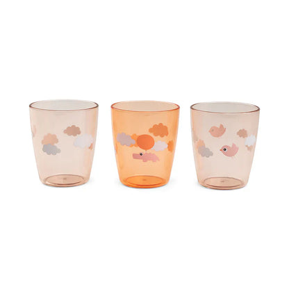 Set 3 mini vasos Yummy Naranjo