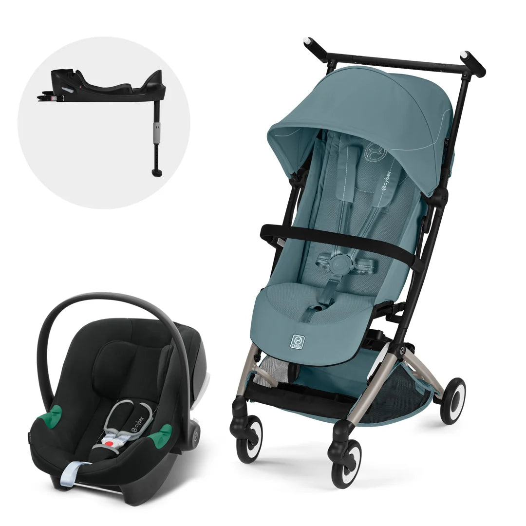 Combo Travel System Libelle Stormy Blue TPE + Aton B2 + Base Cybex