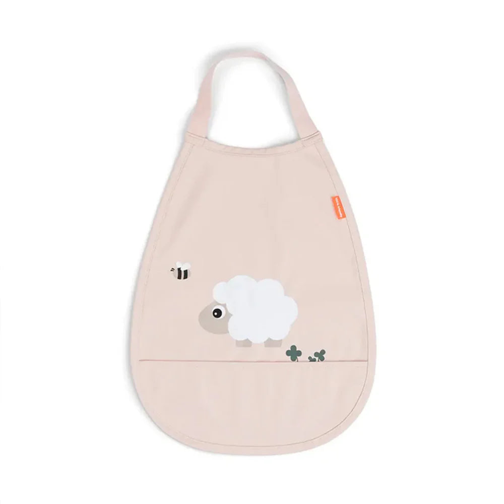 Babero con elástico Tiny Farm Rosa