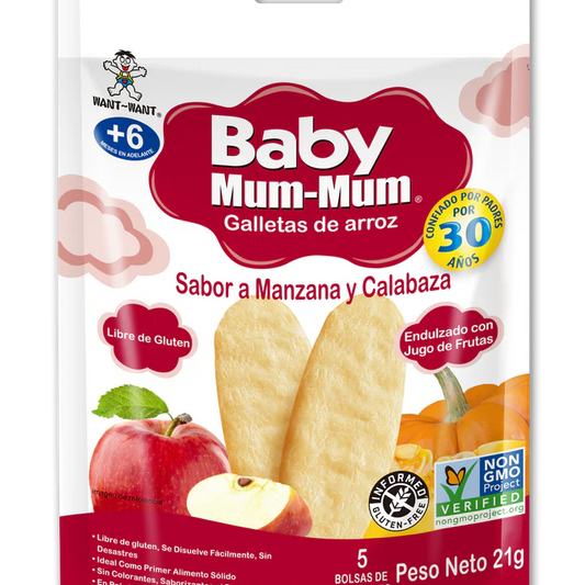 Baby Mum-Mum Apple & Pumpkin 21gr en bolsa