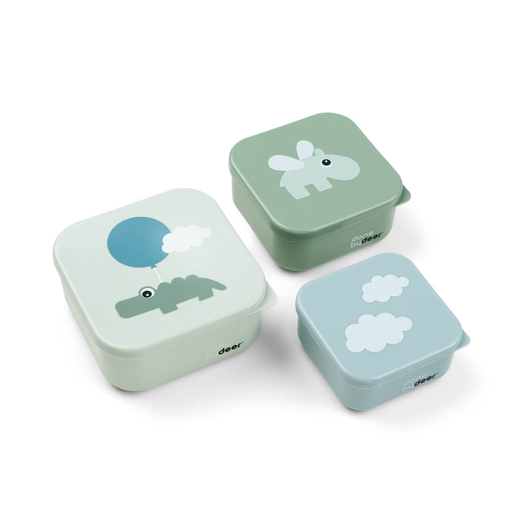 Set 3 cajas para Snack Nube Verde